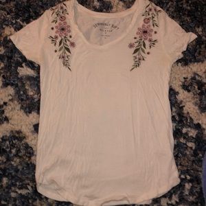 White floral shirt